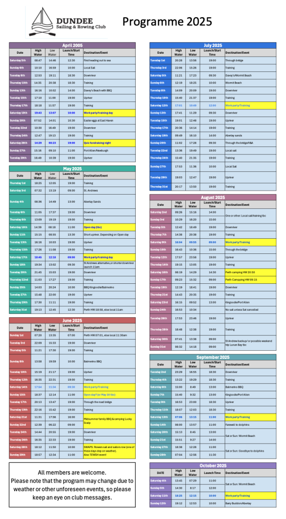 DSRC programme of events for 2025